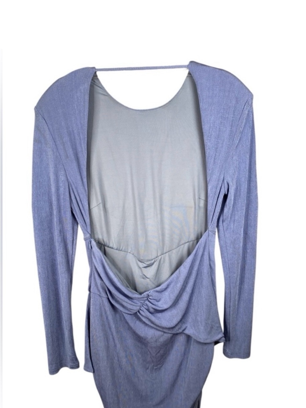 MISHA COLLECTION Lavender Backless Long-Sleeve Bodycon Dress - Picture 6 of 9